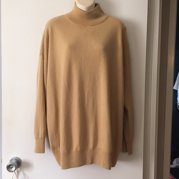 & Other Stores Lykke Li 100% Cashmere Oversized Camel Sweater M - Picture 1 of 7